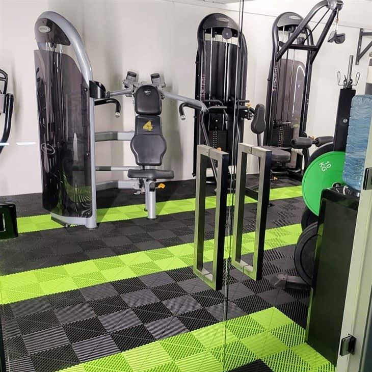 Black Tile Garage Floor
